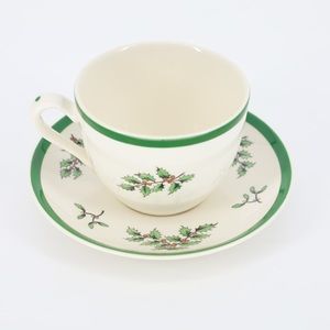 VTG Spode‎ Christmas Tree Tea Cup + Saucer England
